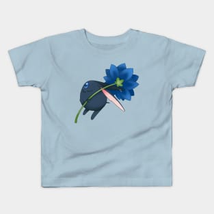 Black Mokona Flower Kids T-Shirt